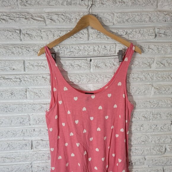Valentines Day Torrid Womens Top 0 0X Plus Tank Lightweight Pink White PIN25E - Picture 3 of 7